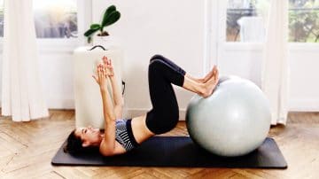 Fit Ball Challenge Day 3: Inner thighs, hamstrings, core - Gone Adventuring