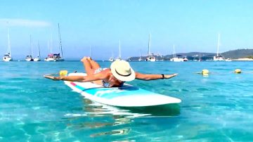 SUP Pilates in Porquerolles, France by Gone Adventuring