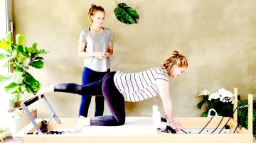 Mom's Luscious Legs, Prenatal Reformer Pilates videos online at 23 weeks by Gone Adventuring