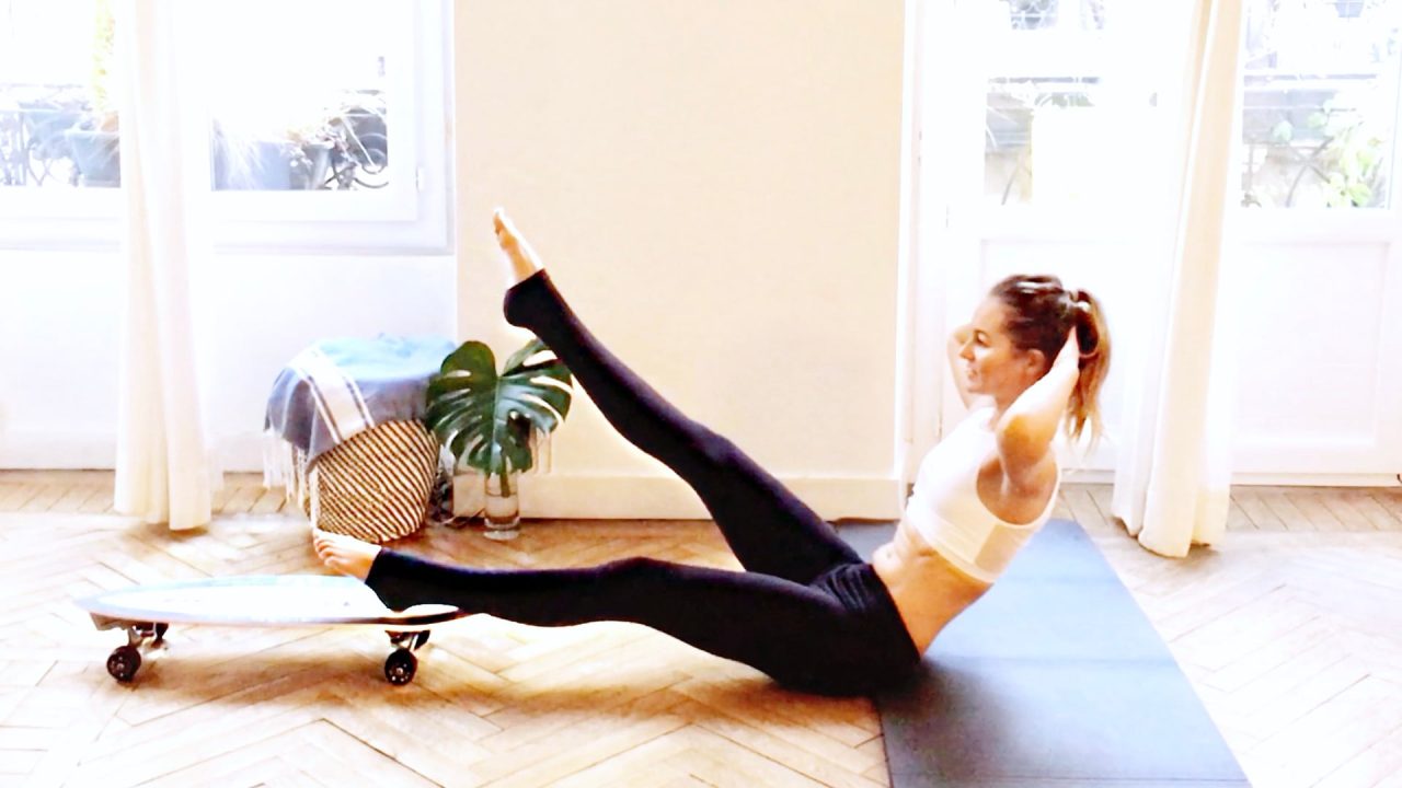 glider workout great beginner ABS, CORE Skater by Gone Adventuring