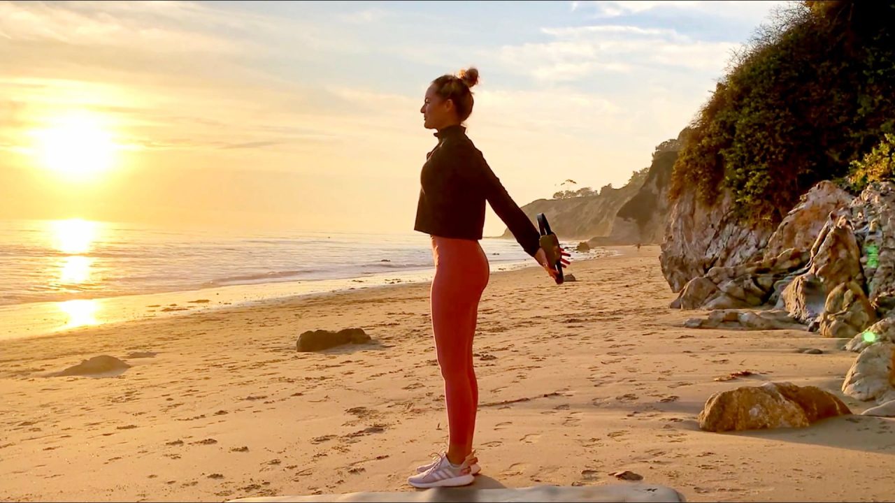 Sandy Stretch at Sunset, Whole Body Flexibility, Length & Recovery