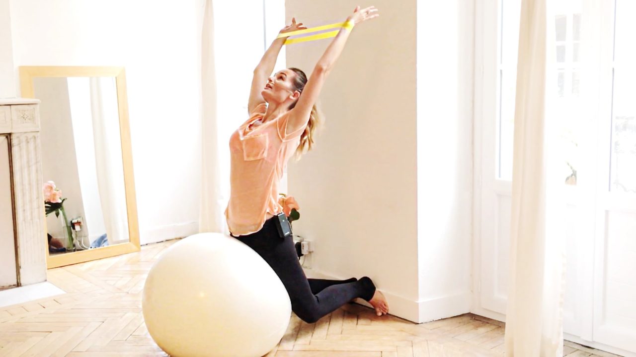 Booty Back & Balance Pilates Barre using balls & bands-Gone Adventuring